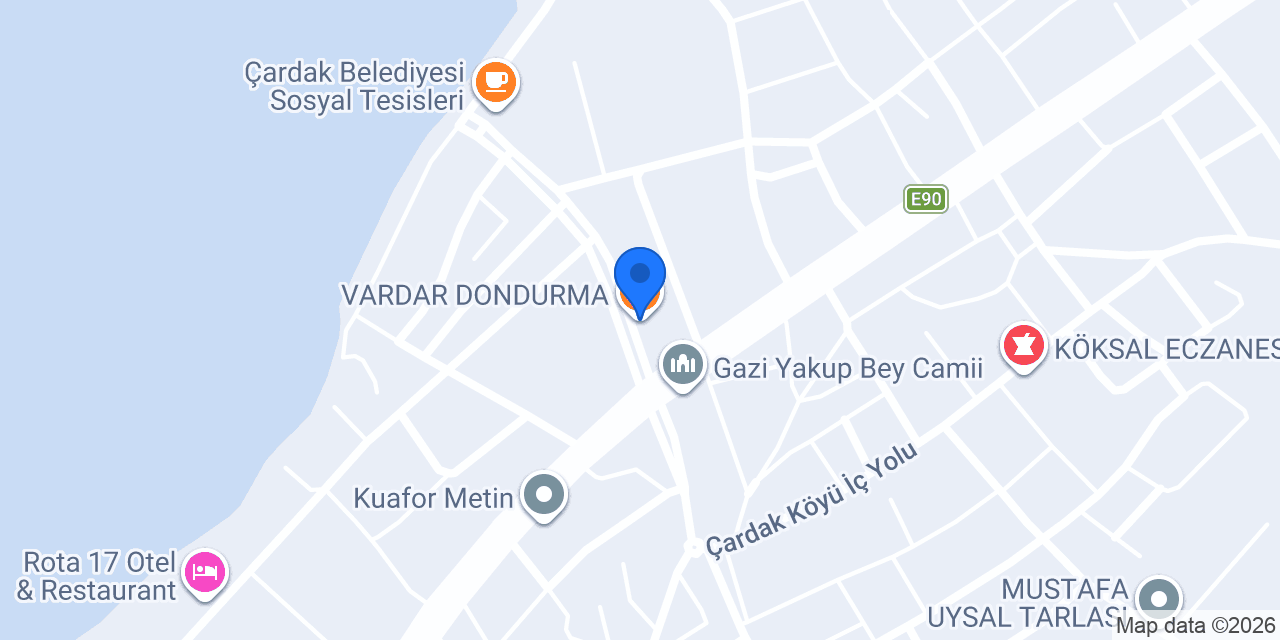 VARDAR DONDURMA konumu