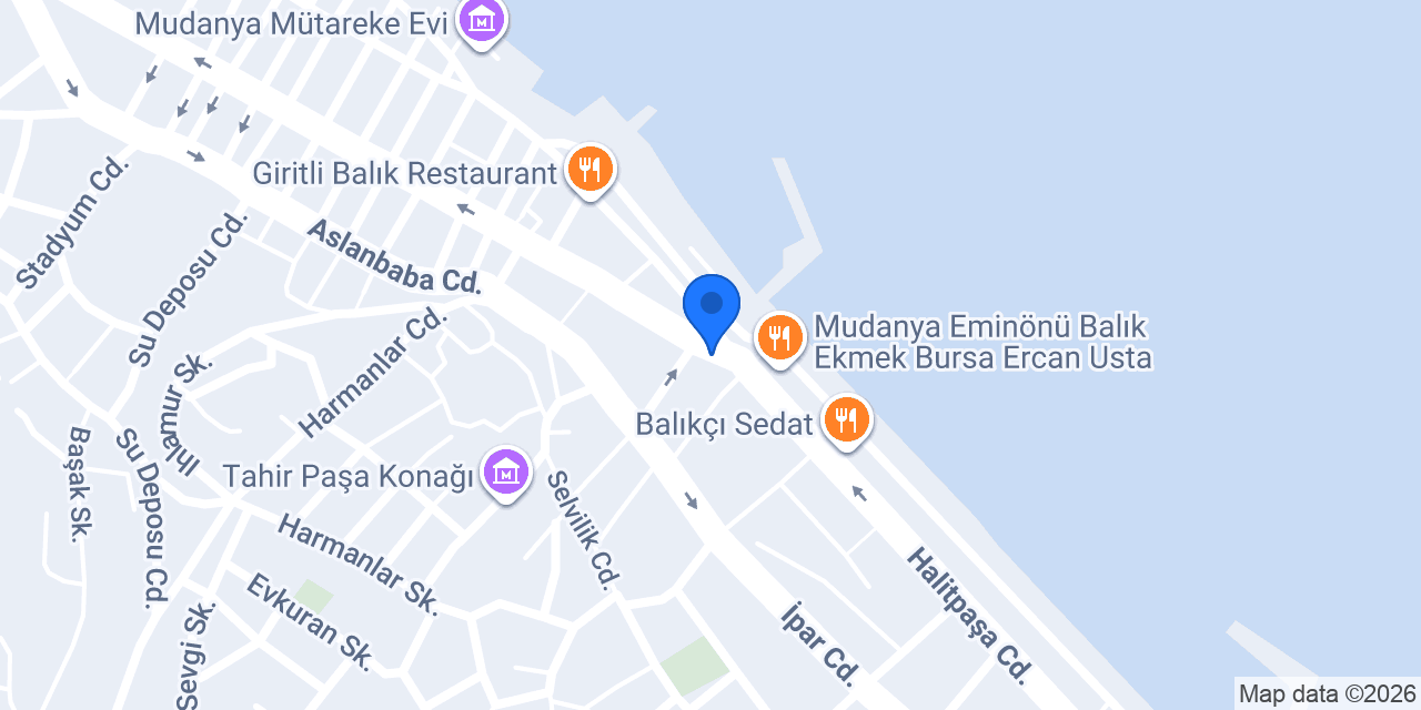 Türkiye İş Bankası Mudanya/Bursa Şubesi konumu