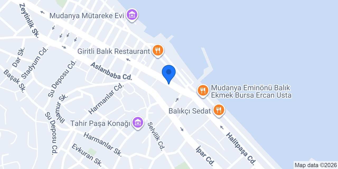Kebabçı Ömer Mudanya konumu