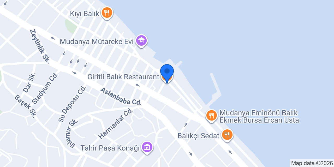 Giritli Balık Restaurant konumu