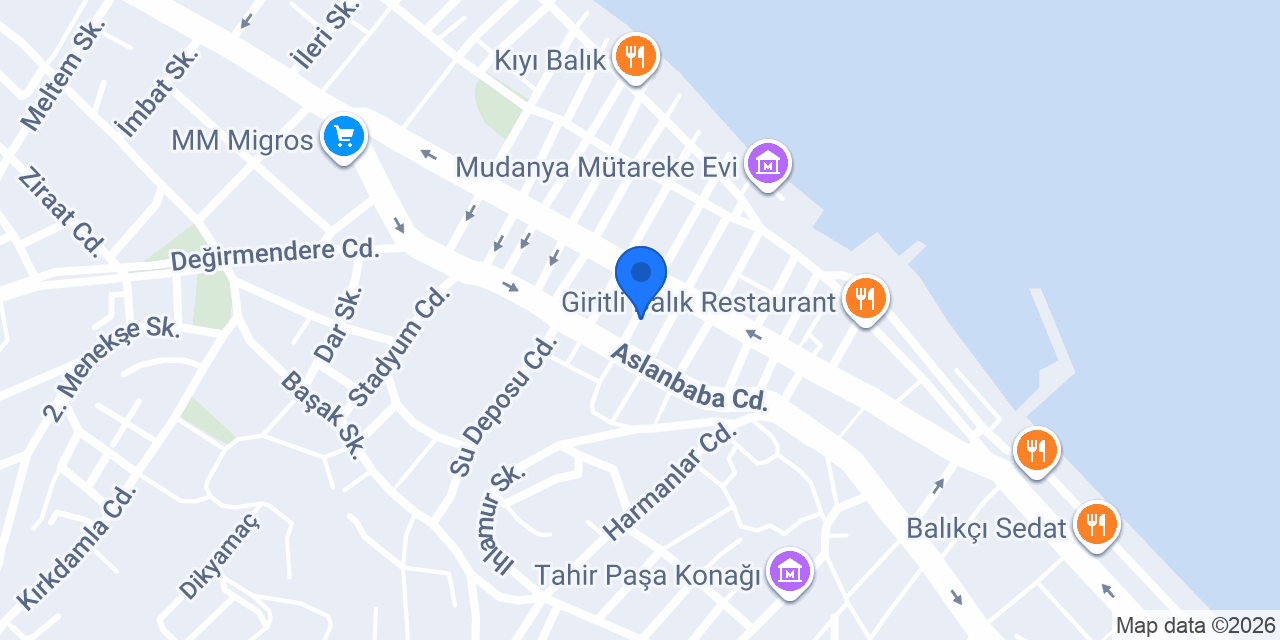 Mudanya Su Tesisat Tamiri konumu