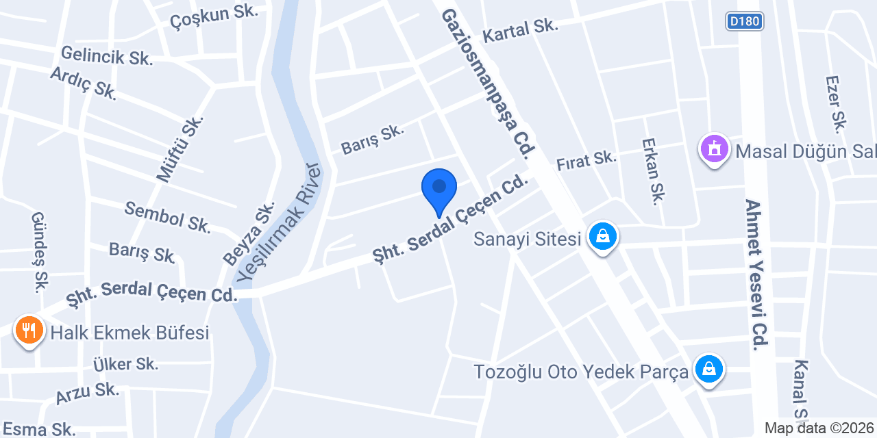 PİLOT Garage Turhal Oto Ekspertiz konumu