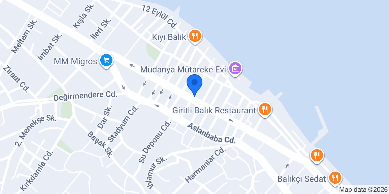 Özel Mudanya Sürücü Kursu konumu