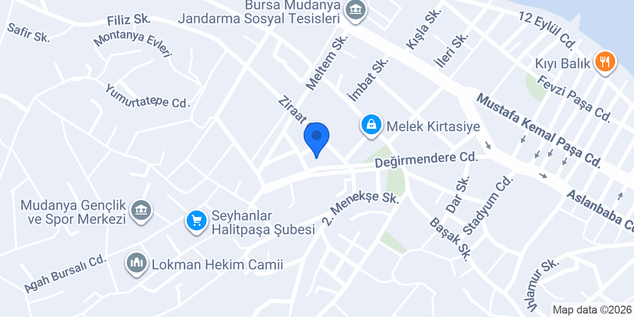 Mudanya İlçe Tarım ve Orman Müdürlüğü konumu