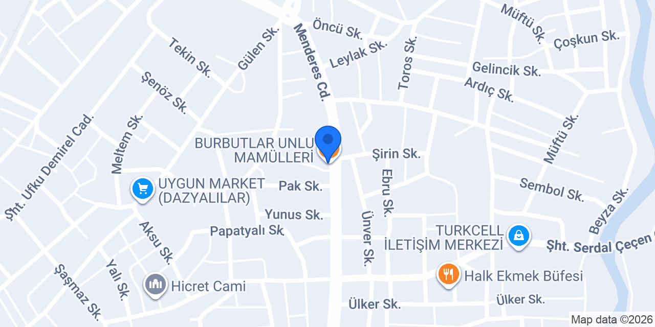 BURBUTLAR UNLU MAMÜLLERİ konumu