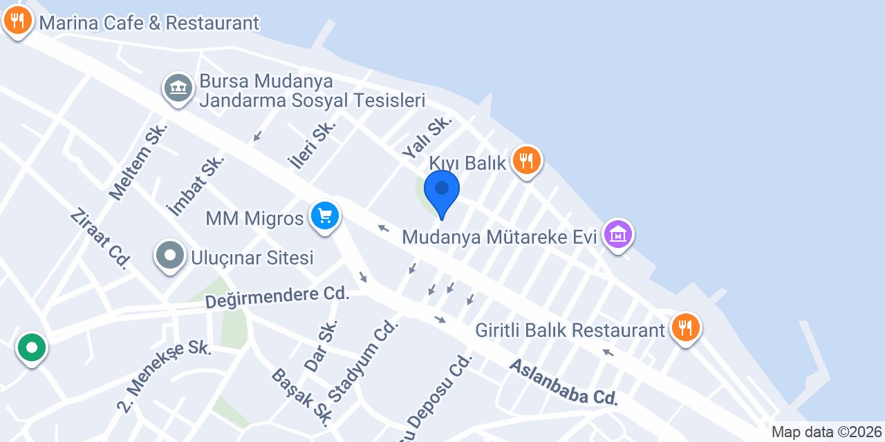 Mavi Deniz Butik Otel - Mudanya konumu
