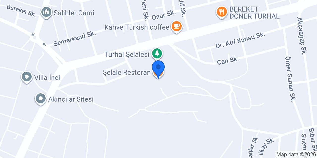 Şelale Restoran konumu