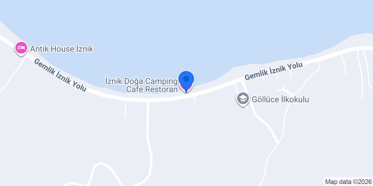 İznik Doğa Camping Cafe Restoran konumu