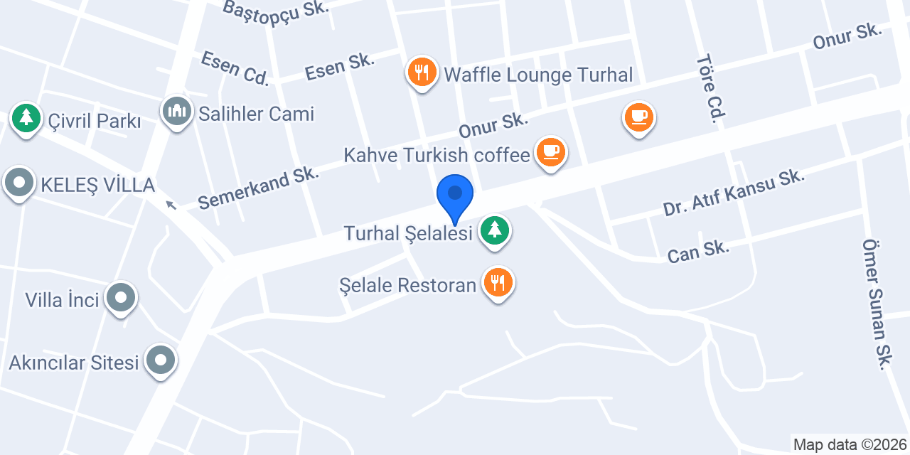 Kaan apart otel turhal konumu