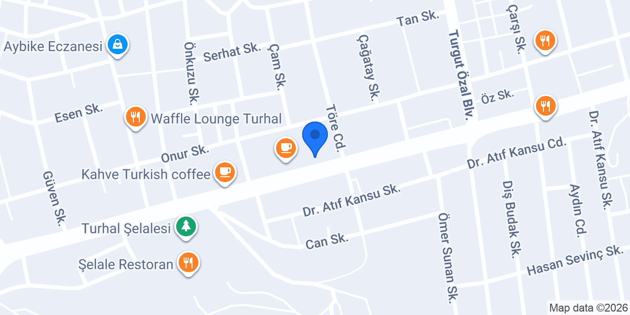 BEREKET DÖNER TURHAL konumu
