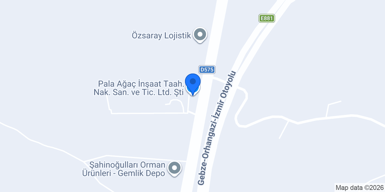 Pala Ağaç İnşaat Taah. Nak. San. ve Tic. Ltd. Şti. konumu