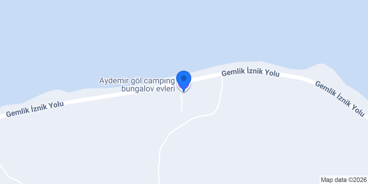Aydemir göl campıng bungalov evleri konumu