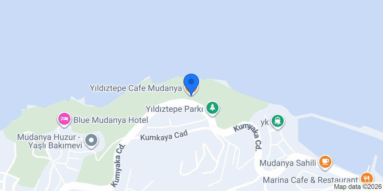 Yıldıztepe Cafe Mudanya konumu