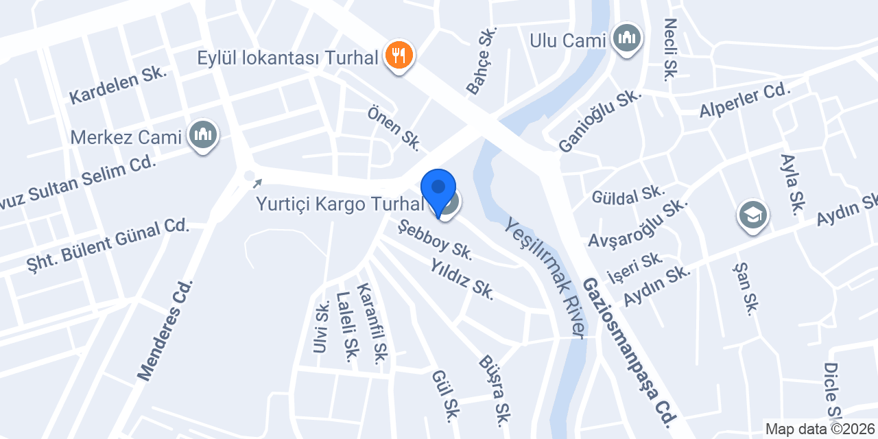 Aras Kargo Turhal Şubesi konumu