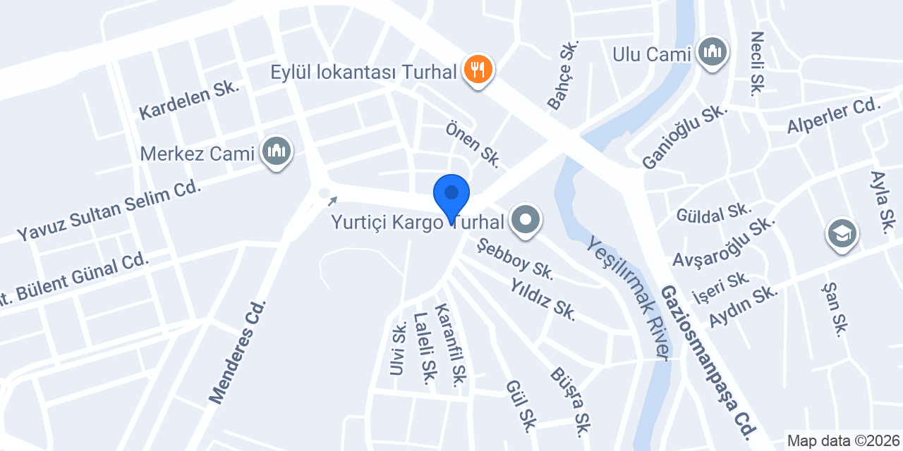 Halkbank Turhal Şubesi konumu