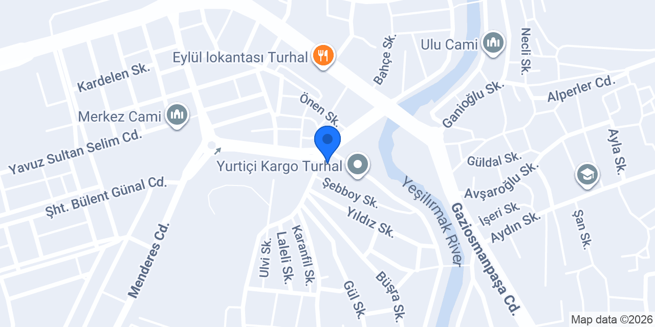 Turhal İlçe Tarım ve Orman Müdürlüğü konumu