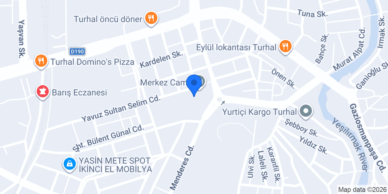Turhal sofrası konumu