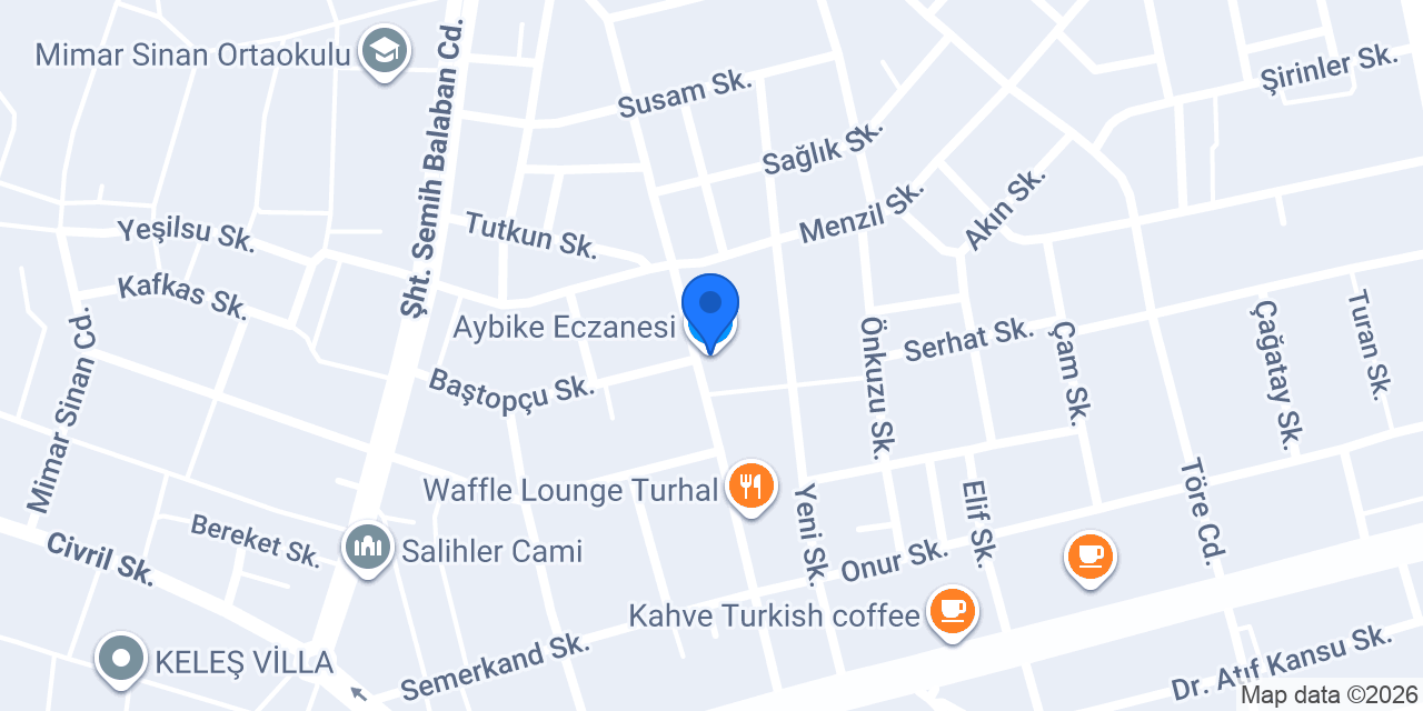 Aybike Eczanesi konumu