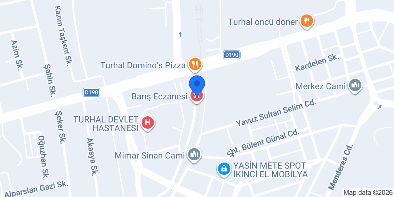 Baklacıoğlu Eczanesi konumu