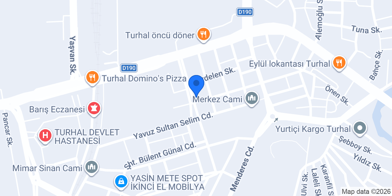 Yalıtek Turhal Mantolama konumu