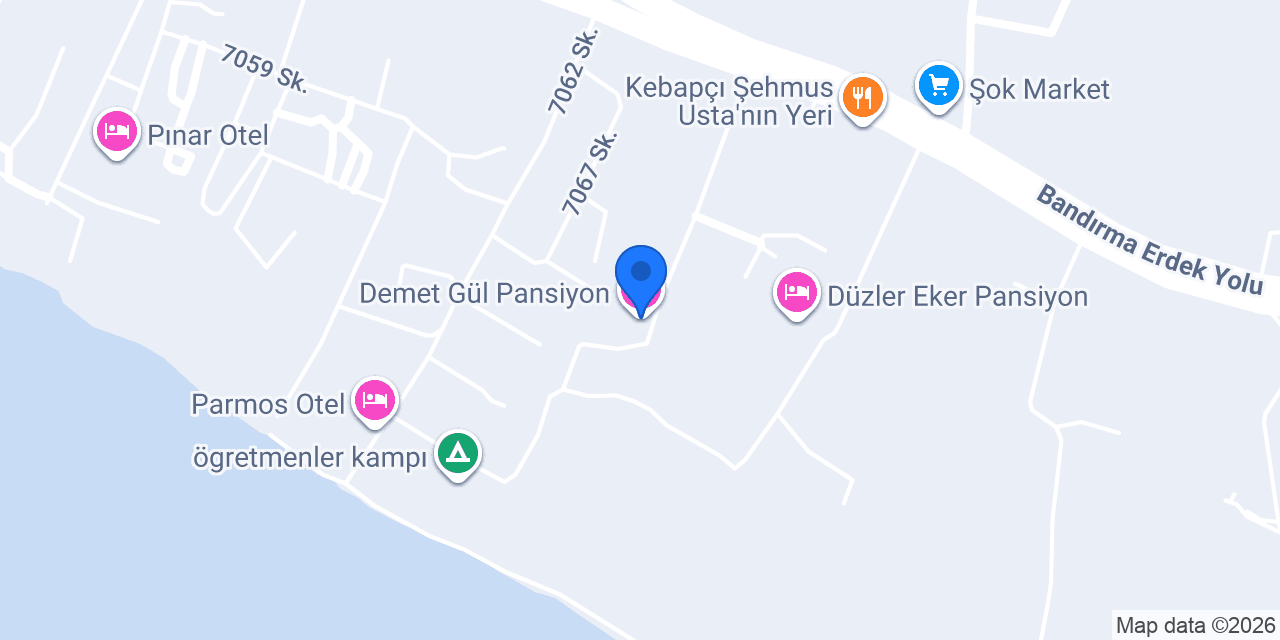 Demet Gül Pansiyon konumu