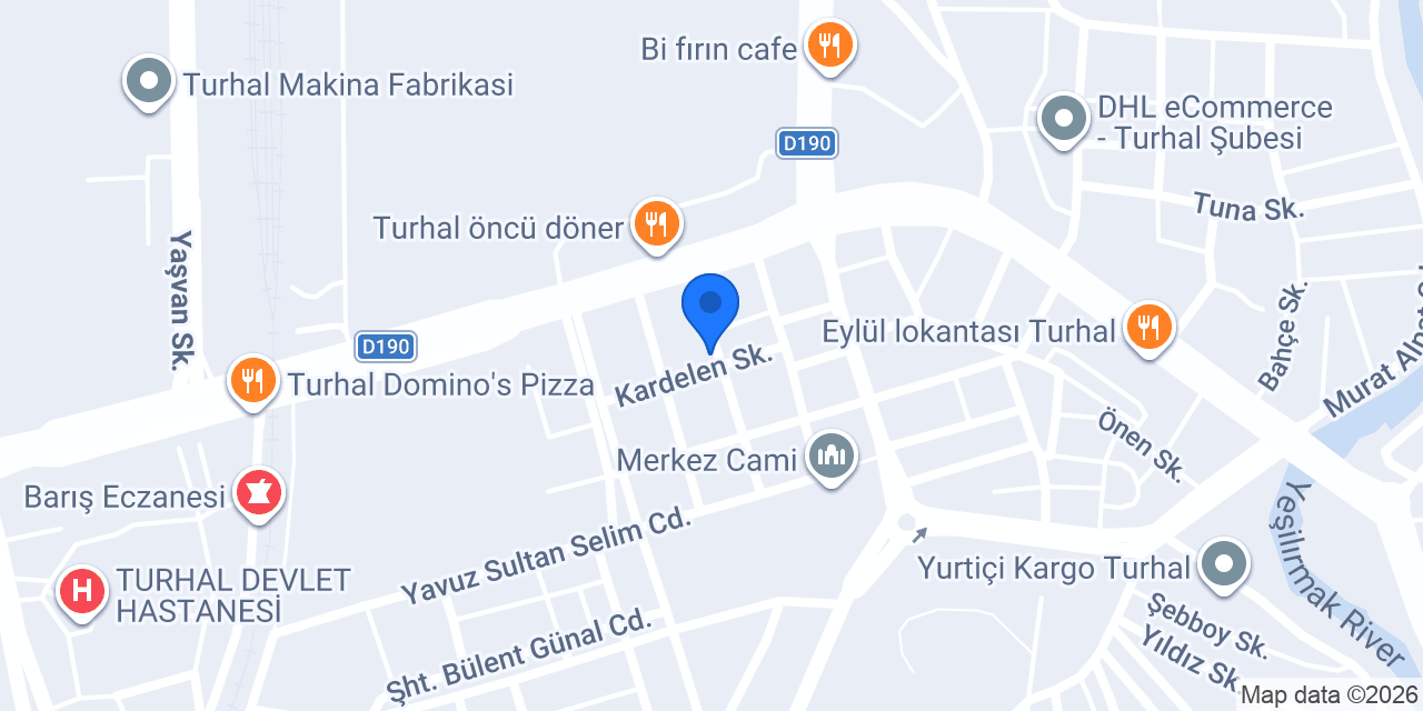 Mesut Karakaş Sigorta Turhal Şube konumu