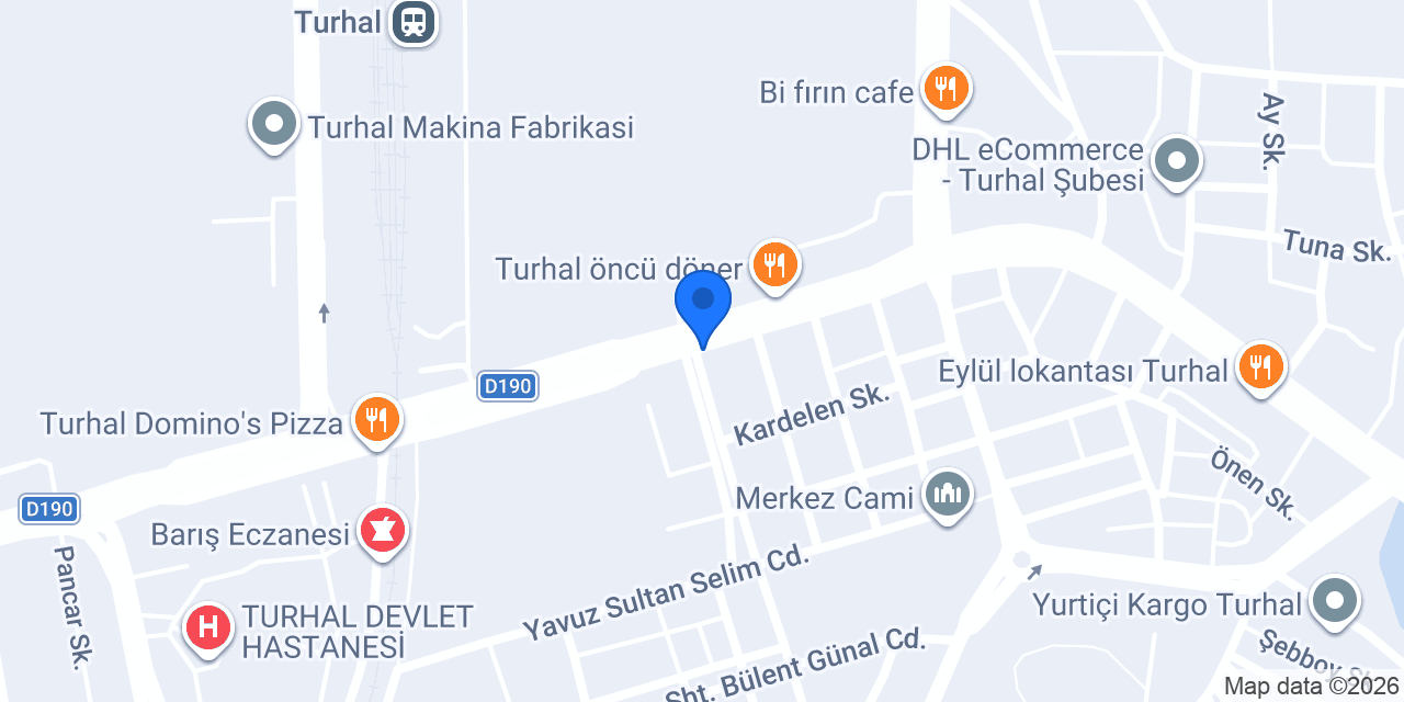 Turhal Tatlıses Çiğköfte konumu