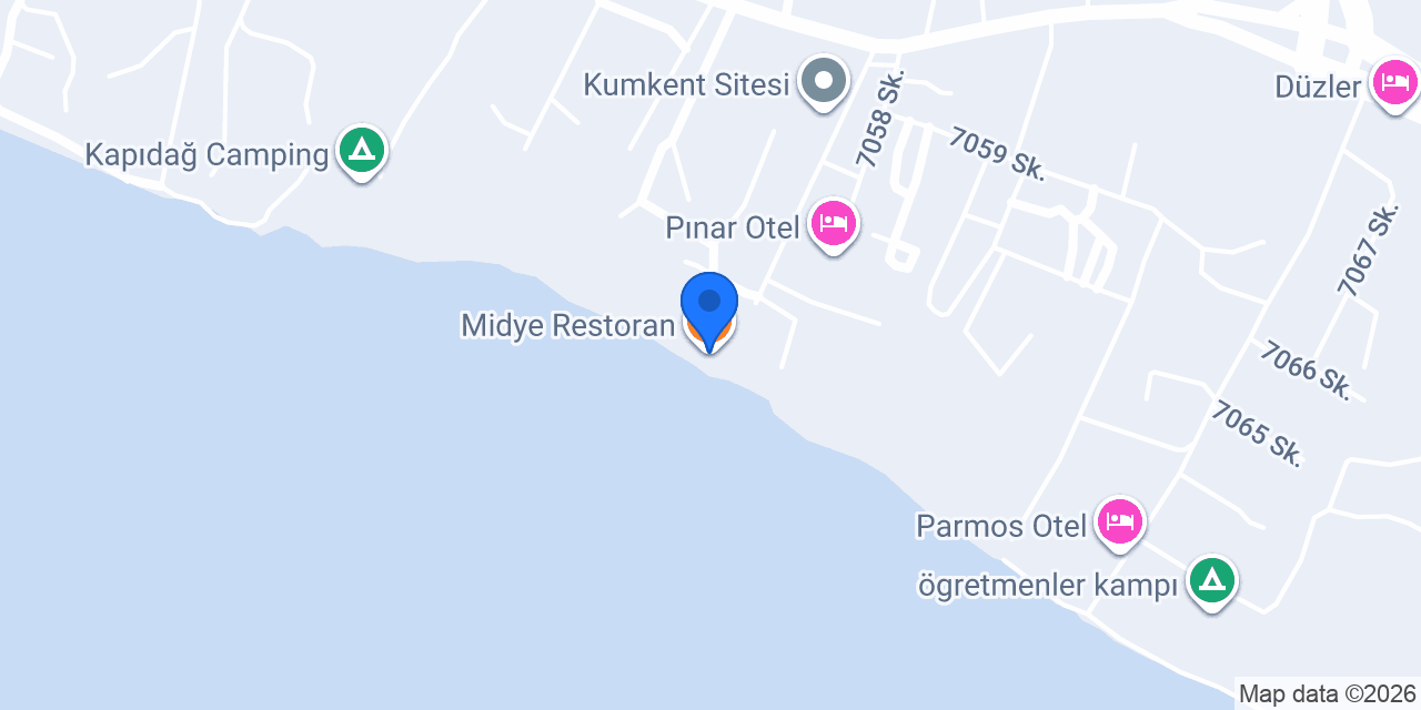 Midye Restoran konumu