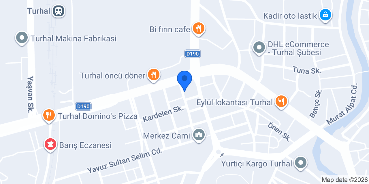 Sürat Kargo Turhal Şube konumu