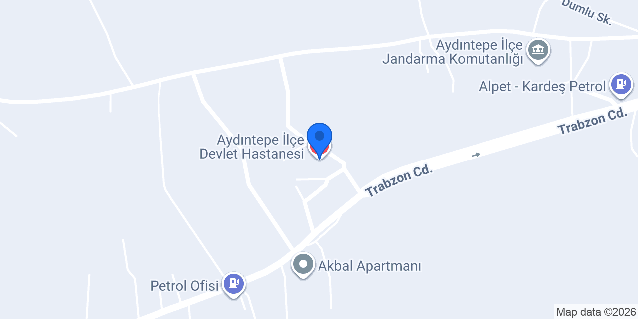 Aydıntepe İlçe Devlet Hastanesi konumu
