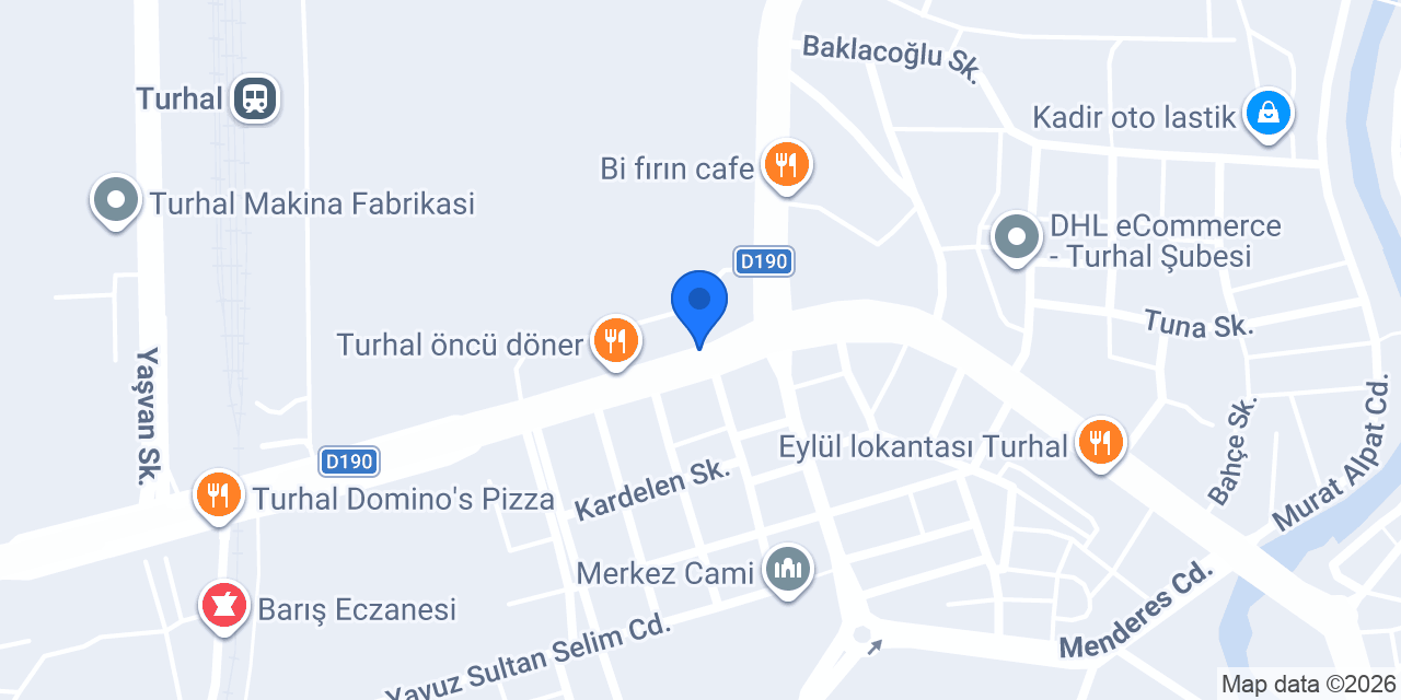 Kızılay-turhal Şubesi konumu