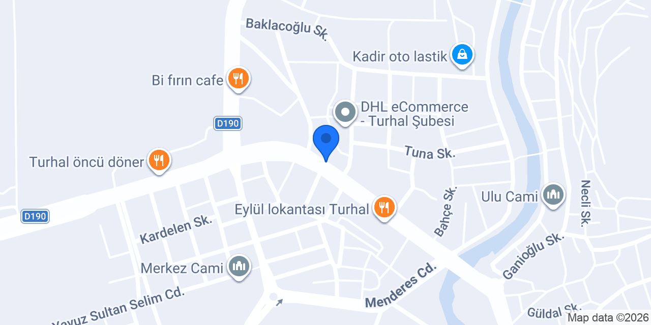Tavpa Dürümevi Turhal Şubesi konumu