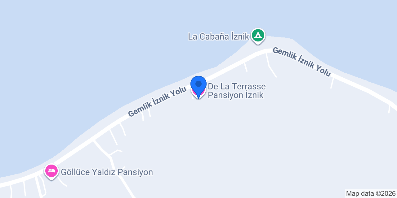 De La Terrasse Pansiyon İznik konumu