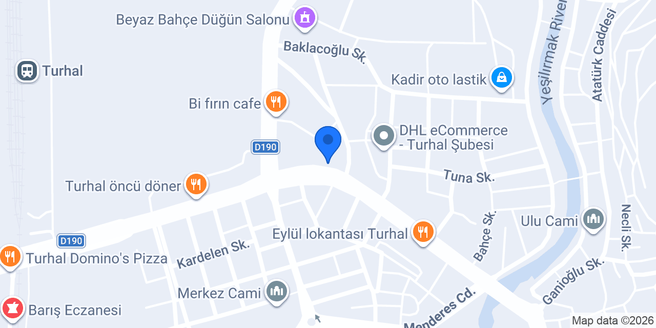 DenizBank Turhal Şubesi konumu
