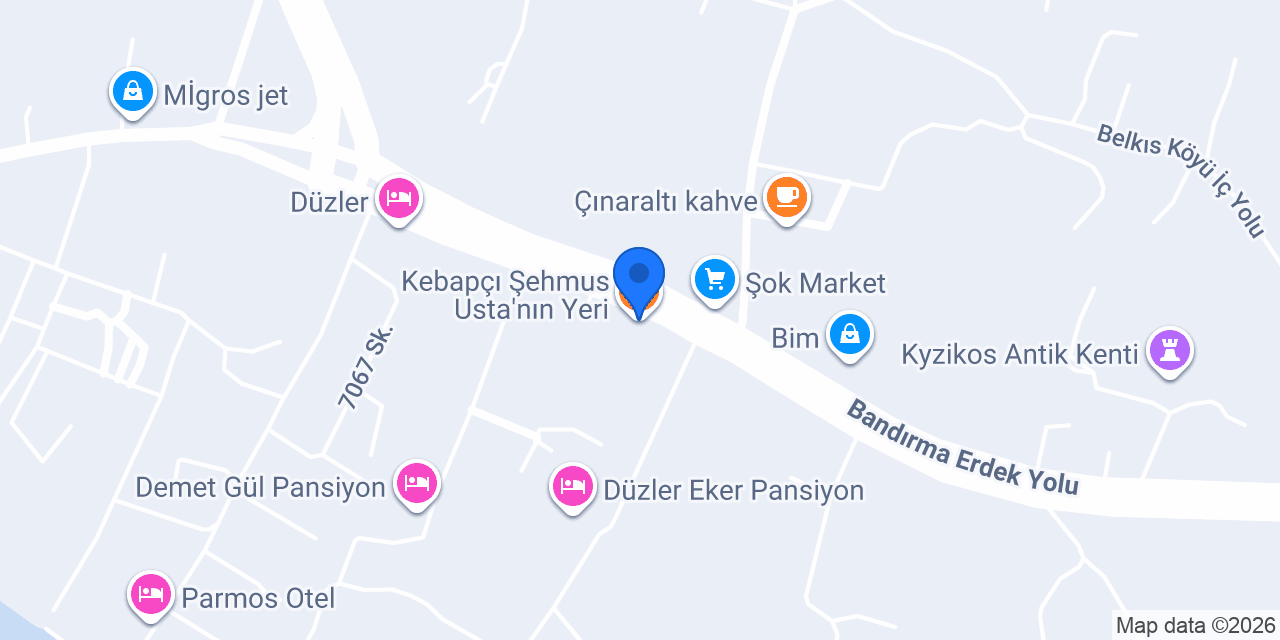 Kebapçı Şehmus Usta'nın Yeri konumu