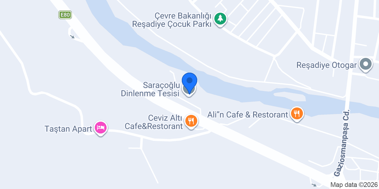 Saraçoğlu Dinlenme Tesisi konumu