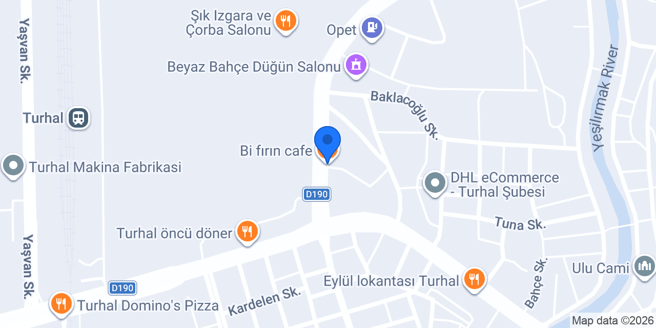 Bi fırın cafe konumu