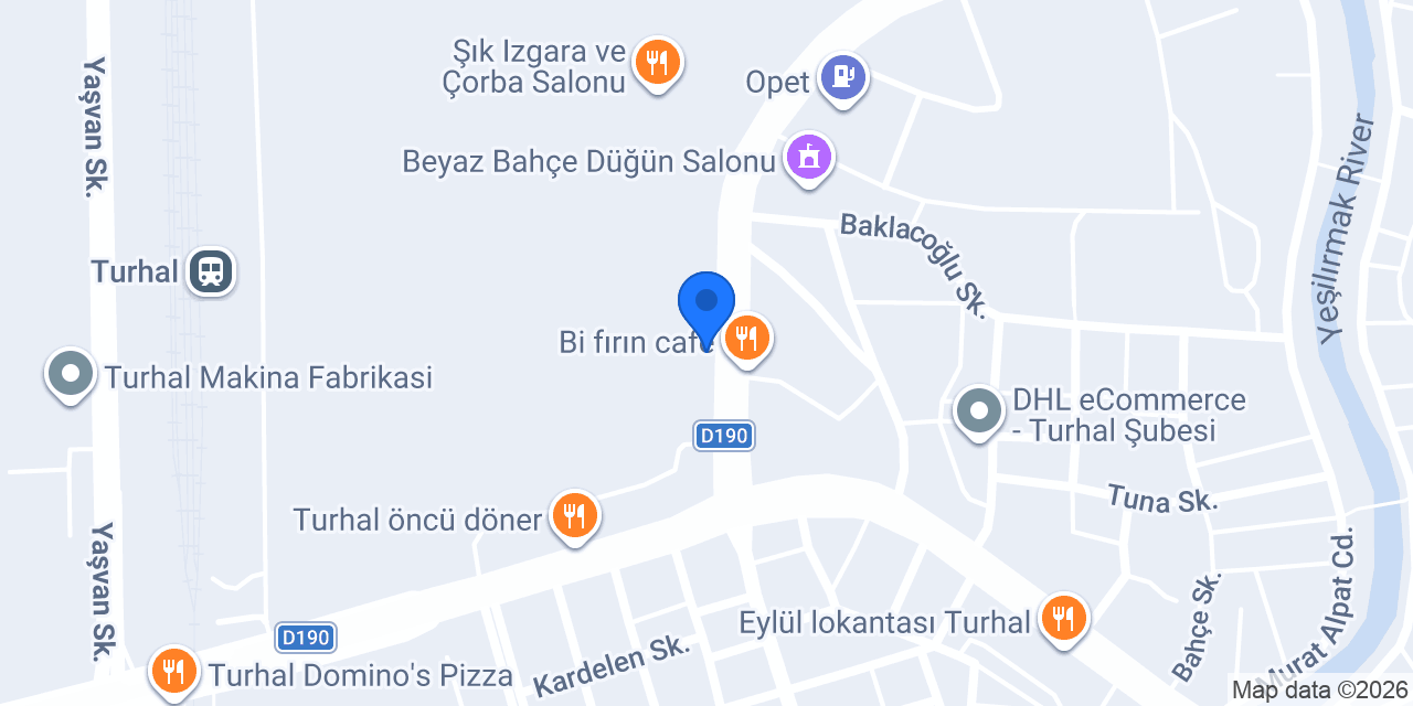 Turhal Kaymakamlığı konumu