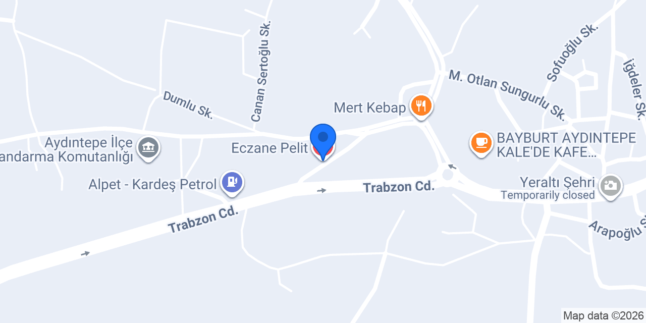Eczane Pelit konumu