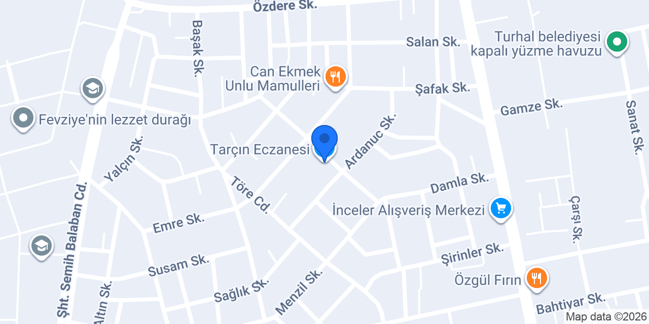 Tarçın Eczanesi konumu