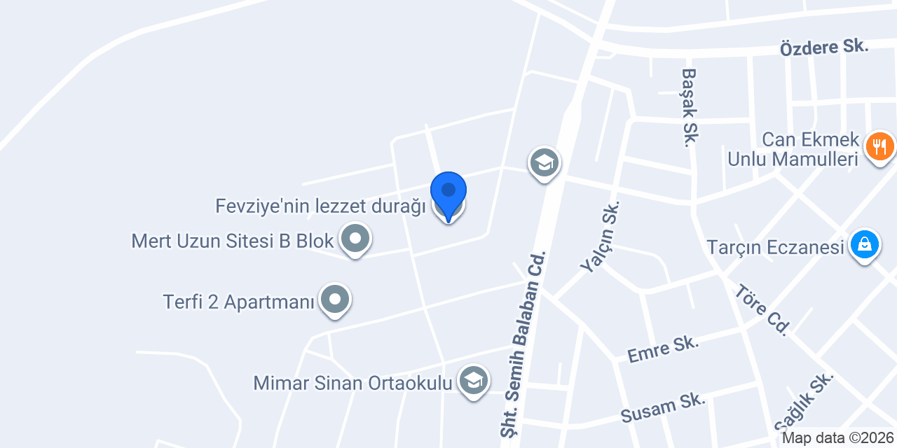 Fevziye'nin lezzet durağı konumu