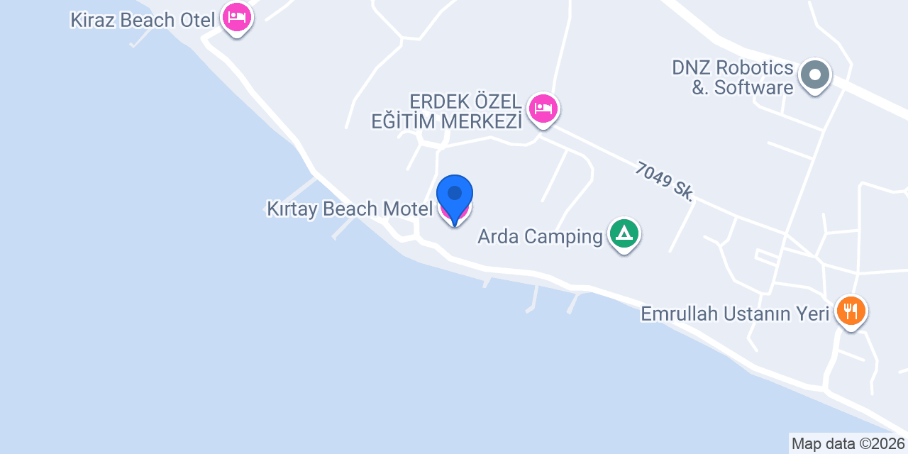 Kırtay Beach Motel konumu