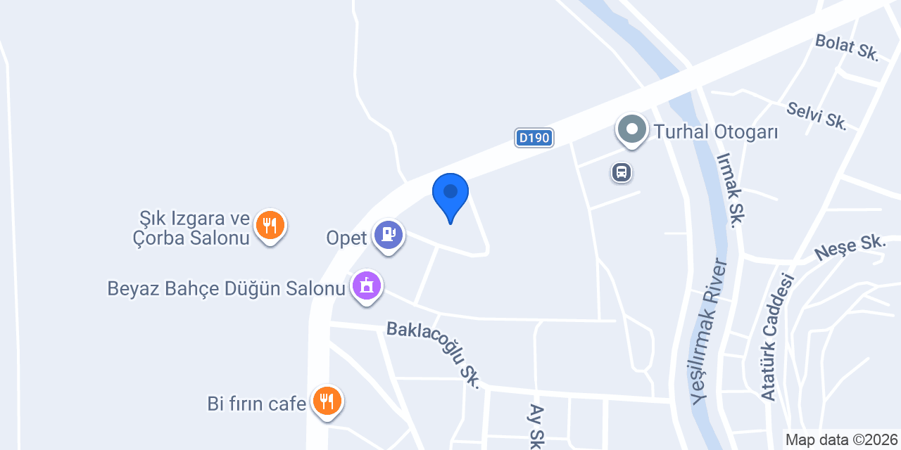 Turhal İlçe Emniyet Müdürlüğü konumu