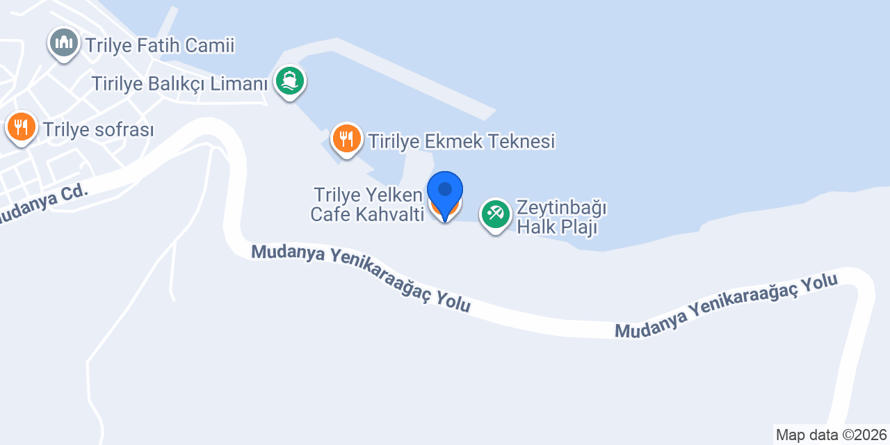 Trilye Yelken Cafe Kahvalti konumu