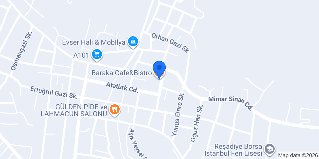 Baraka Cafe&Bistro konumu