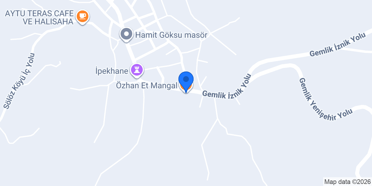 Özhan Et Mangal konumu