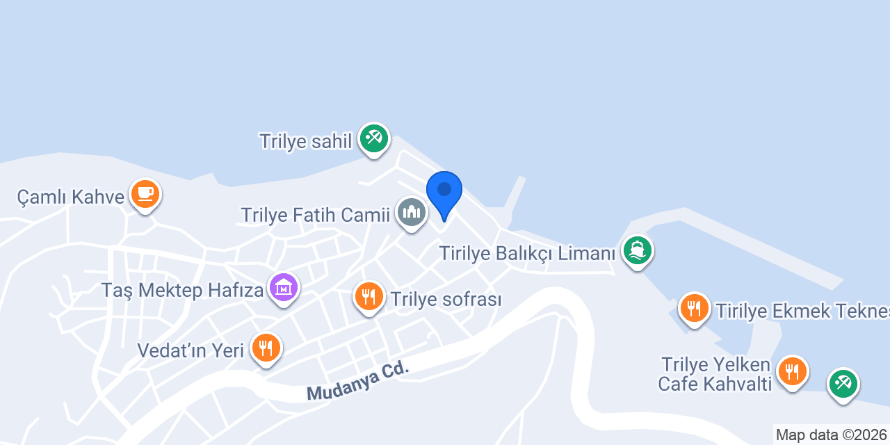 Trilye Inci Butik Otel konumu