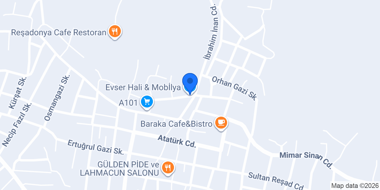 Evser Hali & Mobİlya konumu