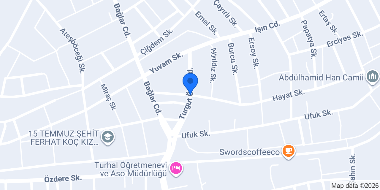 Turkuaz Ev Tekstili konumu