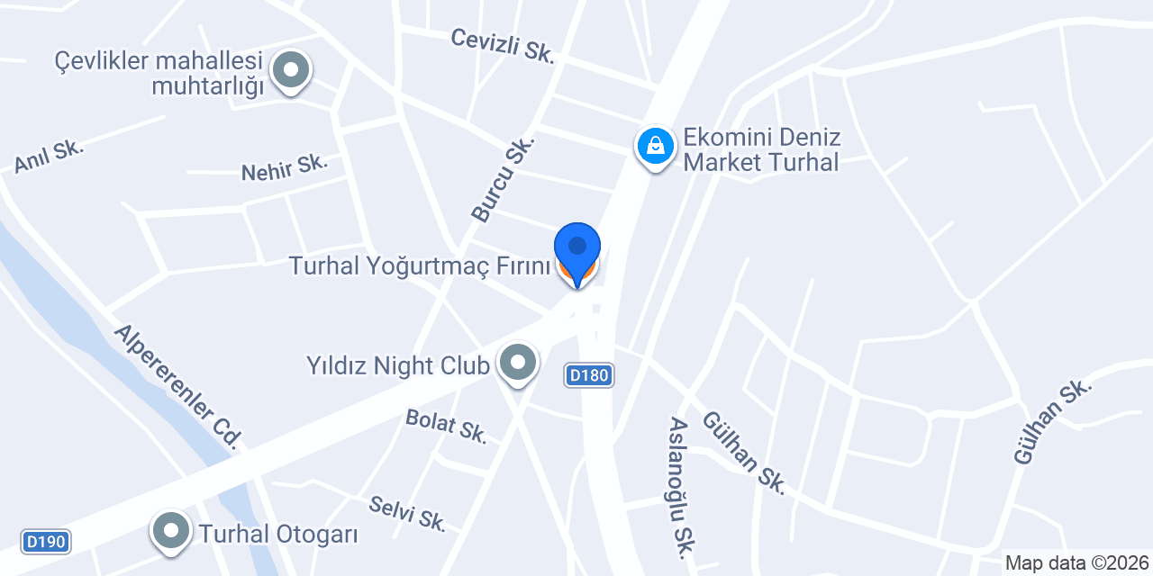 Turhal Yoğurtmaç Fırını konumu